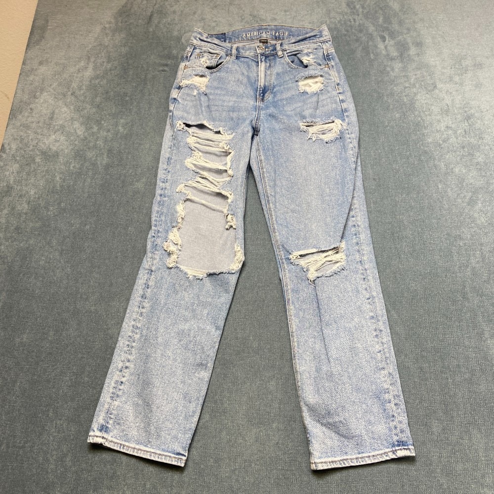American Eagle Outfitters Jeans Womens 4 27x28 Blue Cotton Stretch Distressed